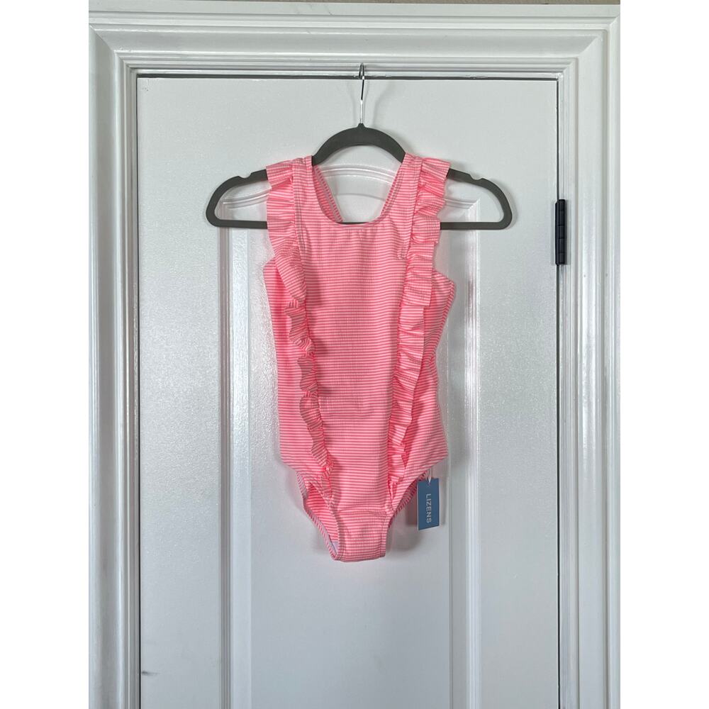 LIZENS Girls Swimsuit Kids Scalloped One Piece Suze 8-9T